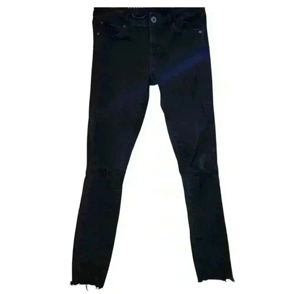 5. Black distressed raw hem jeans by Articles of society  size 24 - Picture 1 of 8